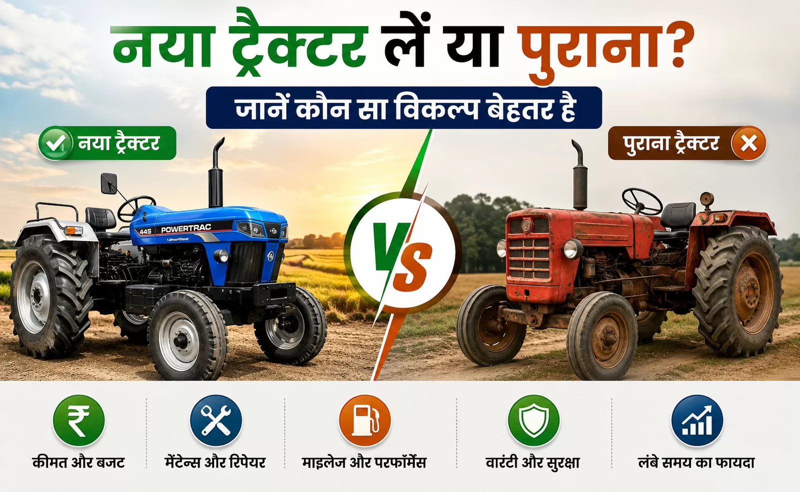 नया ट्रैक्टर लें या पुराना? जानें कौन सा विकल्प बेहतर है
