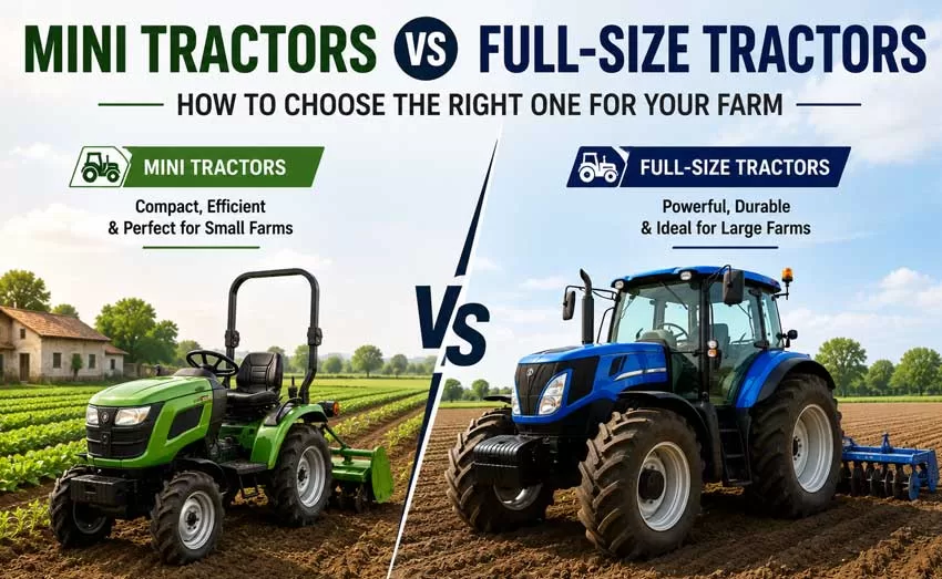 Mini Tractors vs Full-Size Tractors: How to Choose the Right One for Your Farm