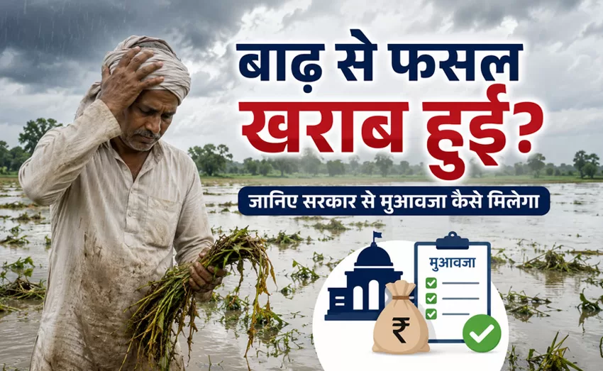बाढ़ से फसल खराब होने पर सरकारी मुआवजा कैसे मिलेगा?