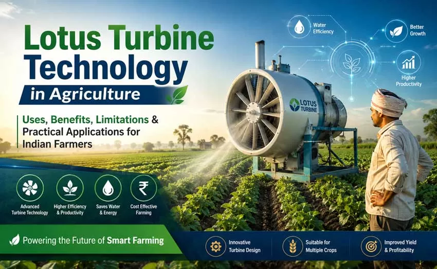 Lotus Turbine Technology in Agriculture: Uses, Benefits, Limitations and Practical Applications for Indian Farmers